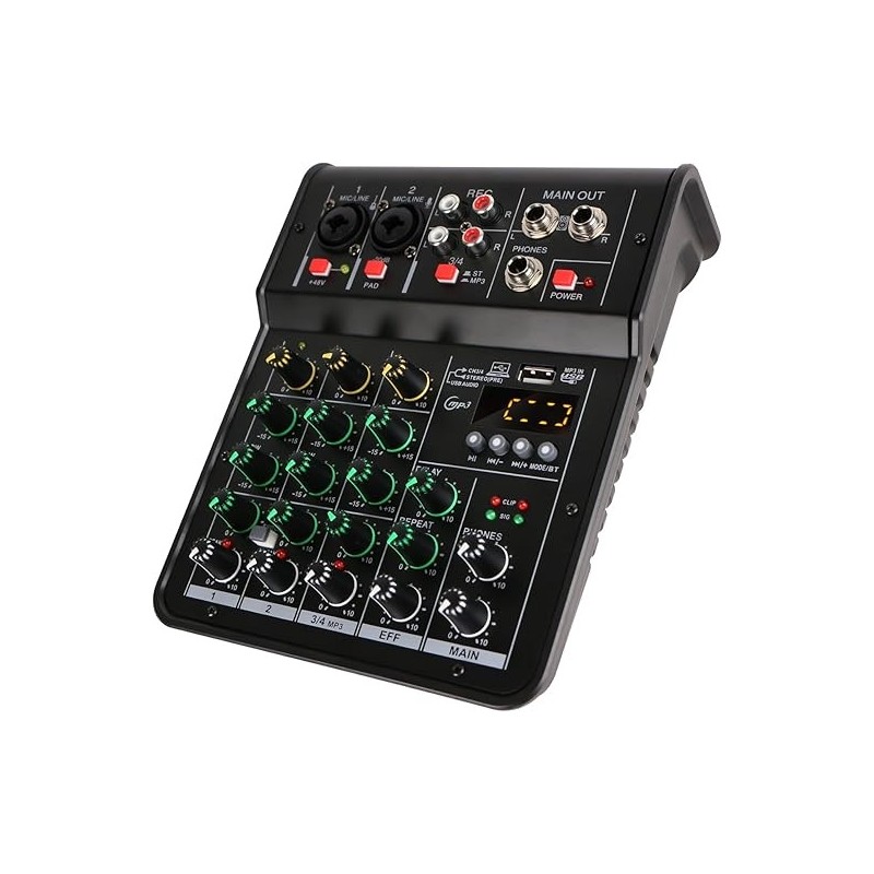 Mikser audio M4 Kanały 48V Studio Karaoke Protable BLuetooth Live DJ Console